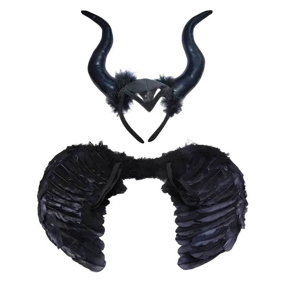 Demon Ox Horn Headband – Halloween Cosplay Accessory for Girls & Women