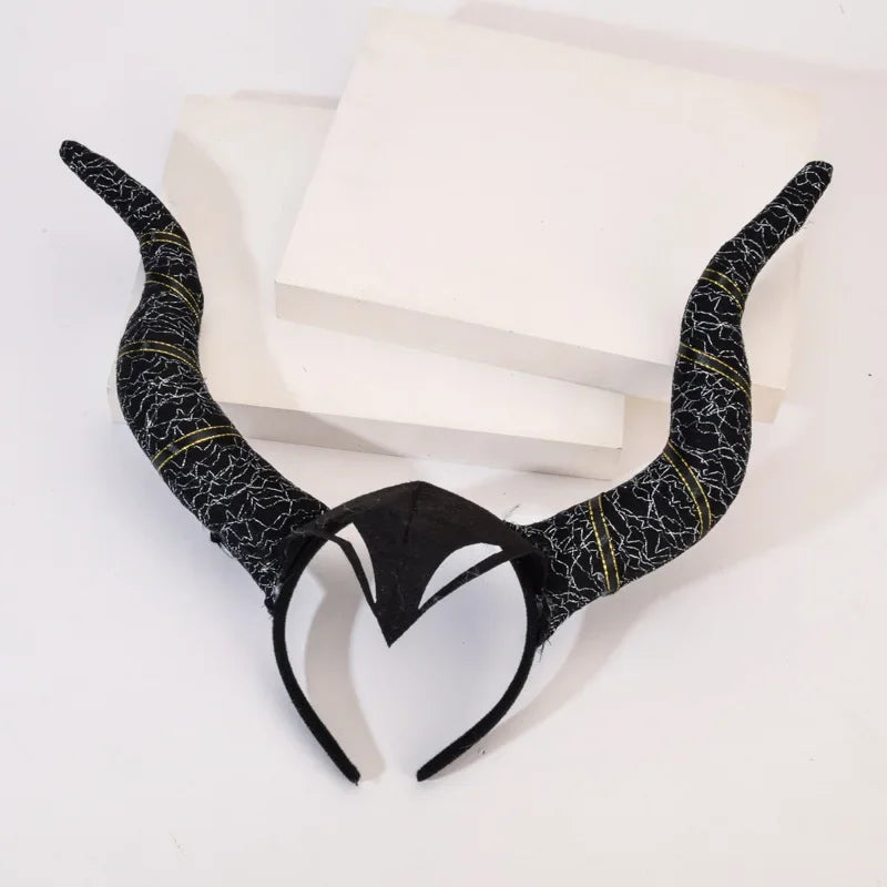 Demon Ox Horn Headband – Halloween Cosplay Accessory for Girls & Women