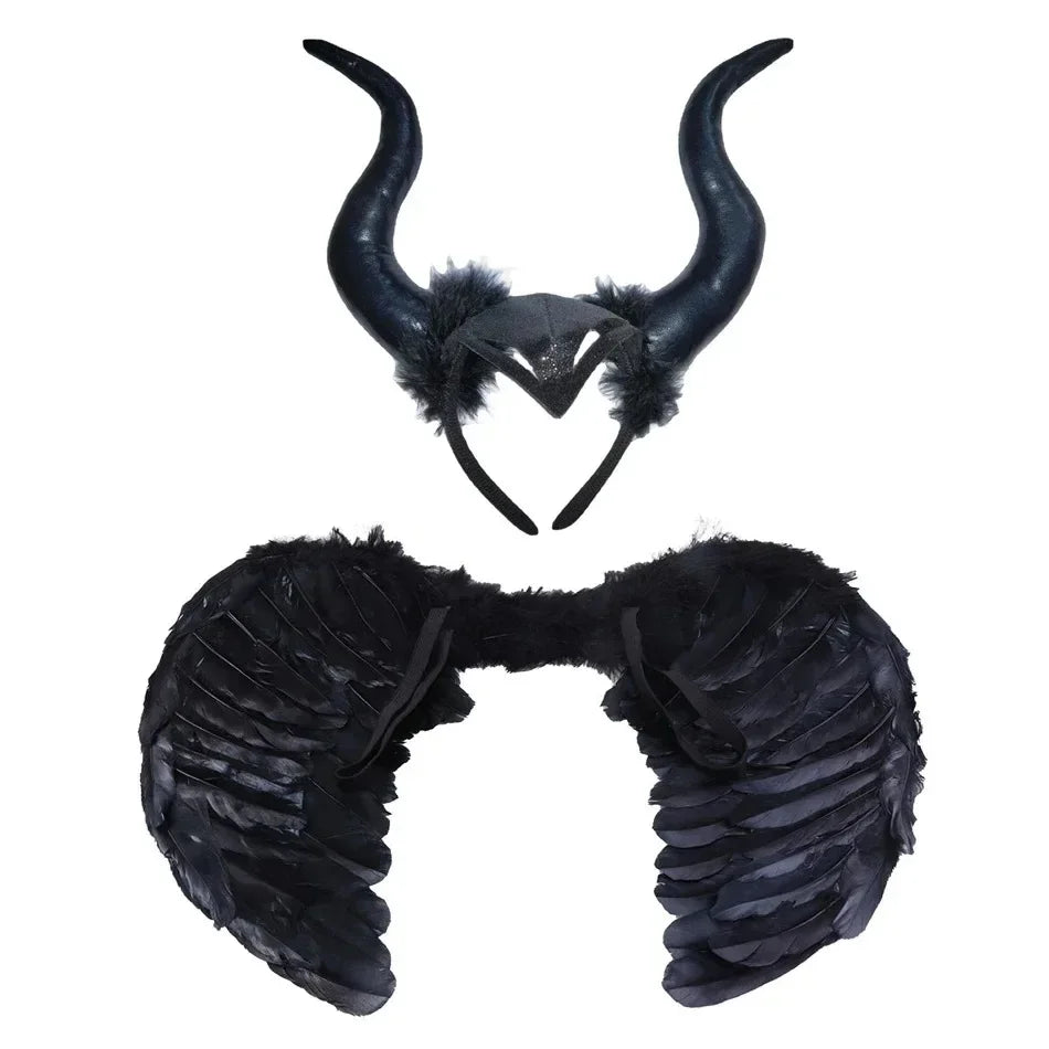 Demon Ox Horn Headband – Halloween Cosplay Accessory for Girls & Women