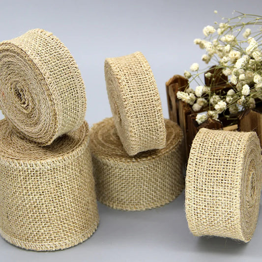 2m Natural Jute Burlap Roll – Rustic Wedding & Party Decoration